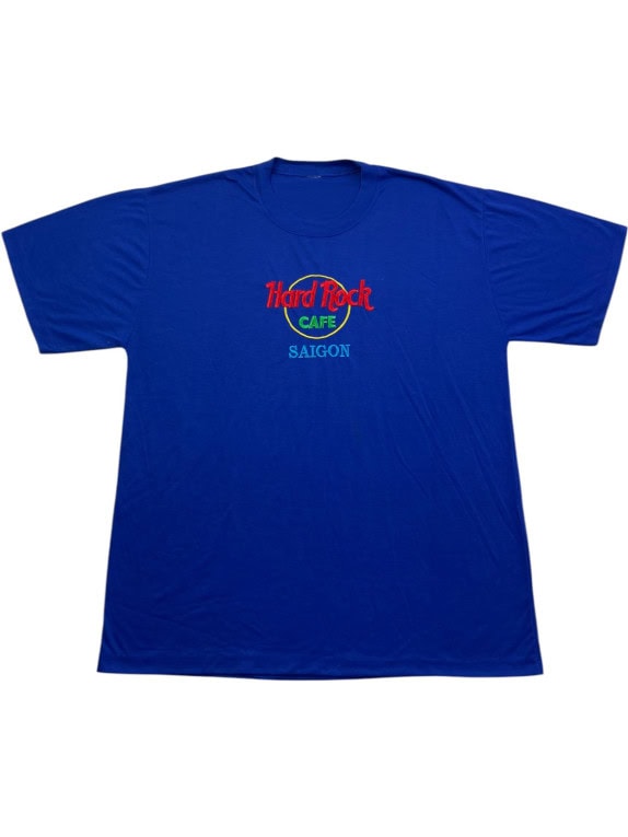 HARD ROCK CAFE T SHIRT GRAPHIC CLASSIC BLU UOMO PRE OWNED