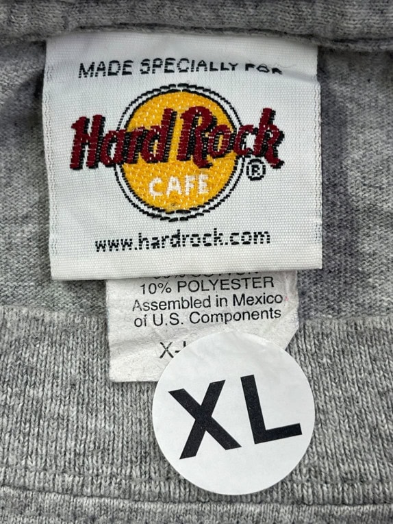 HARD ROCK CAFE GRAPHIC TEE CLASSIC ΓΚΡΙ UNISEX PRE OWNED XL