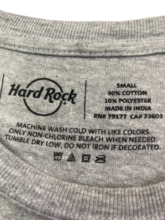 HARD ROCK CAFE GRAPHIC TEE ΜΕΛΑΝΖΕ ΓΚΡΙ ΓΥΝΑΙΚΕΙΟ PRE OWNED S
