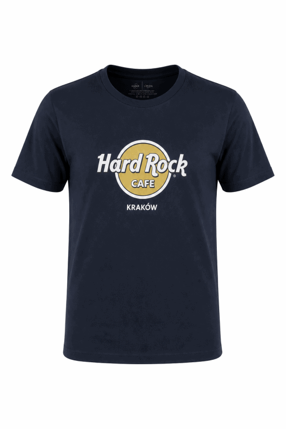 HARD ROCK CAFE GRAPHIC TEE NAVY UOMO PRE OWNED S