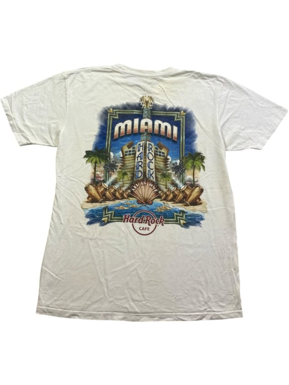 HARD ROCK CAFE ΜΠΛΟΥΖΑΚΙ VINTAGE MIAMI ΛΟΓΟΤΥΠΟ ΛΕΥΚΟ ΑΝΔΡΙΚΟ L