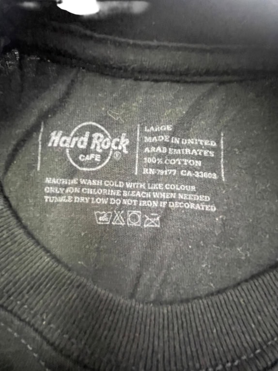 HARD ROCK CAFE ΜΠΛΟΥΖΑΚΙ VINTAGE PARIS FRANCE ΛΟΓΟΤΥΠΟ ΜΑΥΡΟ ΑΝΔΡΙΚΟ L