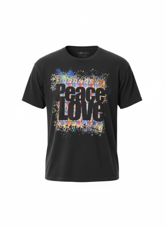 HARD ROCK CAFE T-SHIRT VINTAGE PEACE LOVE RINGO STARR NERA DA UOMO XL