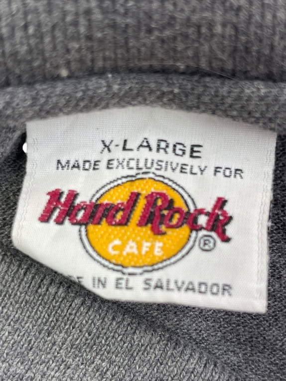 HARD ROCK CAFE ΠΟΛΟ ΜΠΛΟΥΖΑ ΚΛΑΣΙΚΗ ΣΚΟΥΡΟ ΓΚΡΙ ΑΝΤΡΙΚΟ PRE OWNED XL