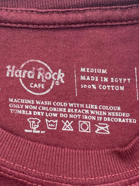 HARD ROCK CAFE T SHIRT GRAPHIC BORDEAUX MEN PRE OWNED M