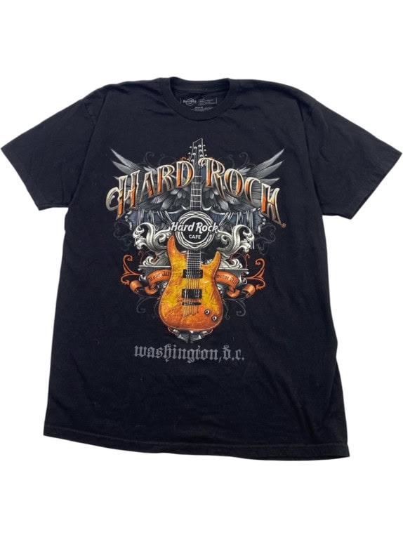 HARD ROCK CAFE T SHIRT GRAPHIC ΜΑΥΡΟ ΑΝΤΡΙΚΟ PRE OWNED L
