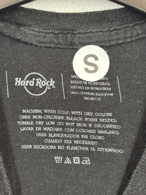HARD ROCK CAFE T SHIRT GRAPHIC BLACK UNISEX PRE OWNED S