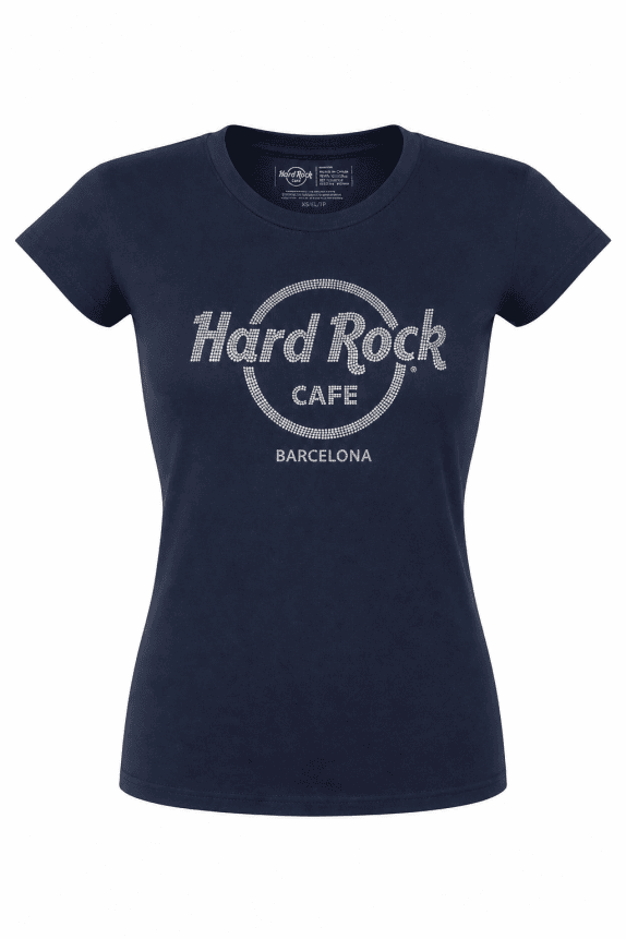 HARD ROCK CAFE T SHIRT GRAPHIC NAVY WOMEN PRE OWNED S