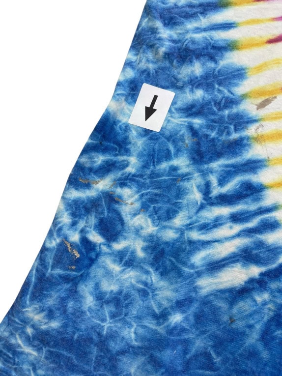 HARD ROCK CAFE T SHIRT GRAPHIC TIE DYE BLUE UNISEX PRE OWNED L