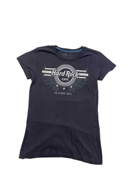 HARD ROCK CAFE T-Shirt Hamburg Logo Blue WOMEN S