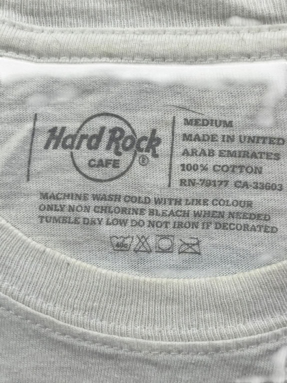 HARD ROCK CAFE T SHIRT MINIMAL GRIGIA UOMO PRE OWNED M
