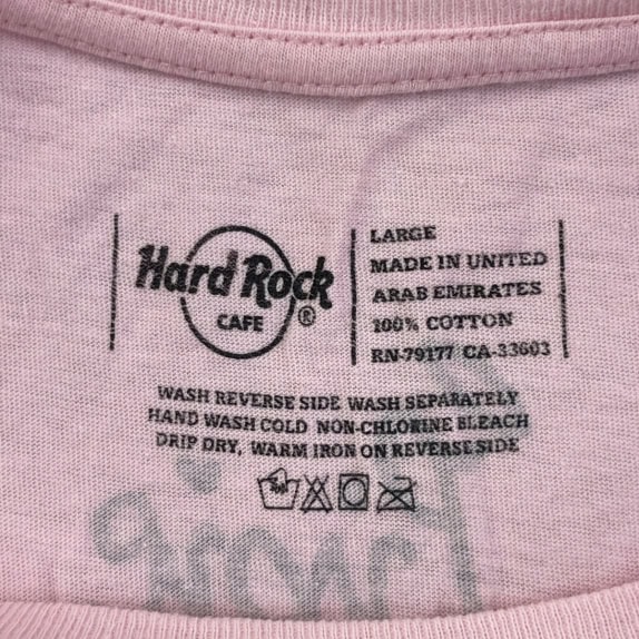 HARD ROCK CAFE T SHIRT MINIMAL ΡΟΖ UNISEX PRE OWNED L