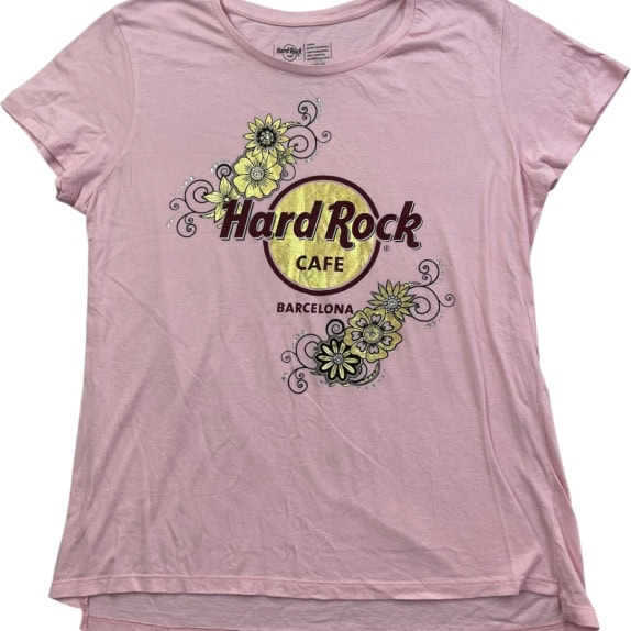 HARD ROCK CAFE T SHIRT MINIMAL ΡΟΖ UNISEX PRE OWNED L