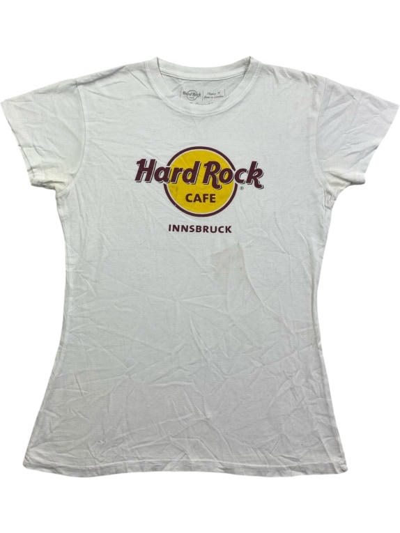 HARD ROCK CAFE T-SHIRT VENICE LOGO VINTAGE BIANCA DA DONNA MEDIUM