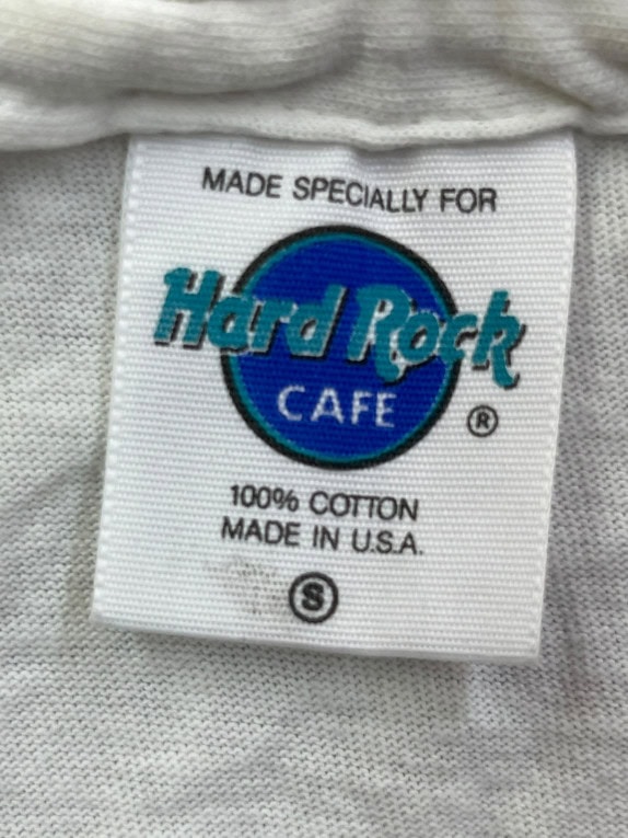 HARD ROCK CAFE GRAPHIC TEE VINTAGE LIGHT GREY UNISEX PRE OWNED S