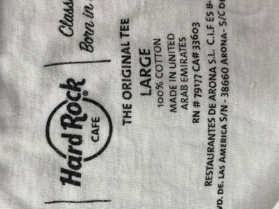 HARD ROCK CAFE TEE GRAPHIC ΛΕΥΚΟ ΑΝΤΡΙΚΟ PRE OWNED L