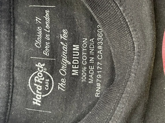 HARD ROCK CAFE T SHIRT GRAPHIC NERO DONNA PRE OWNED M