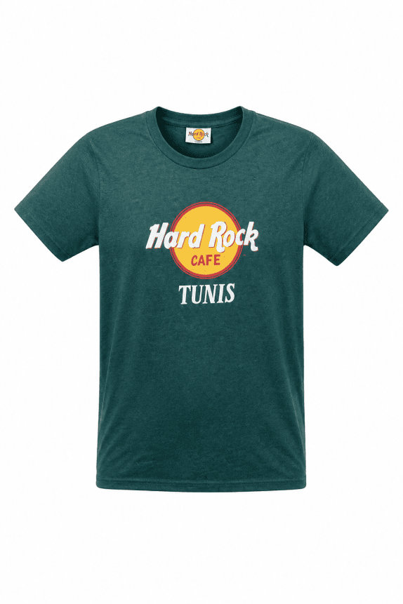HARD ROCK CAFE TUNIS GRAPHIC TEE ΠΡΑΣΙΝΟ ΑΝΤΡΙΚΟ PRE OWNED L