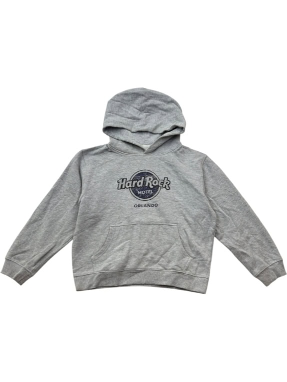 HARD ROCK HOODIE GRAPHIC GREY UNISEX PRE OWNED S