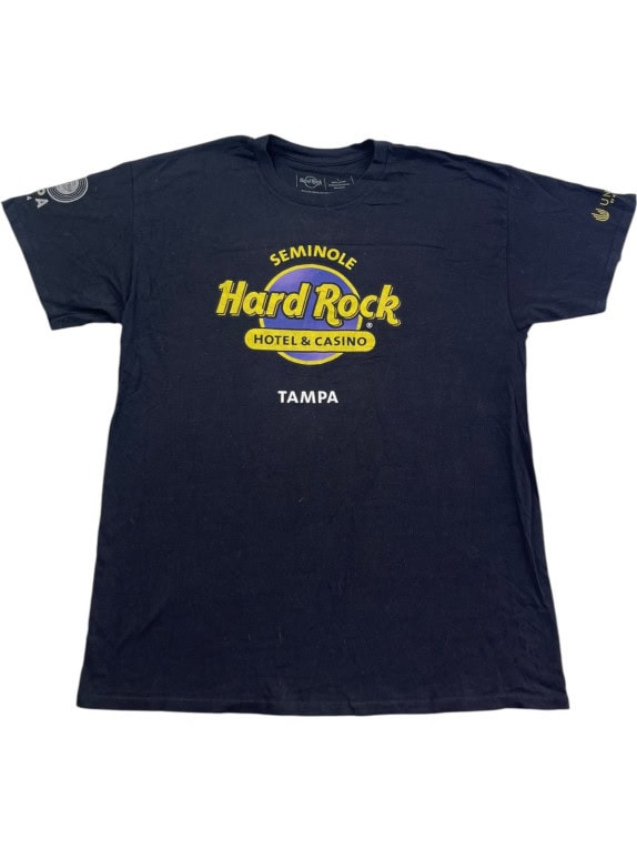 HARD ROCK T SHIRT GRAPHIC BLACK UNISEX PRE OWNED