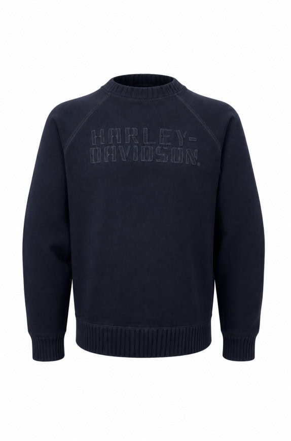 HARLEY DAVIDSON CREWNECK MINIMAL ΜΑΥΡΟ ΑΝΤΡΙΚΟ PRE OWNED L