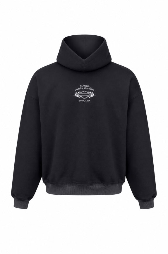 HARLEY DAVIDSON FELPA CON CAPPUCCIO GRAPHIC NERO UOMO PRE OWNED S