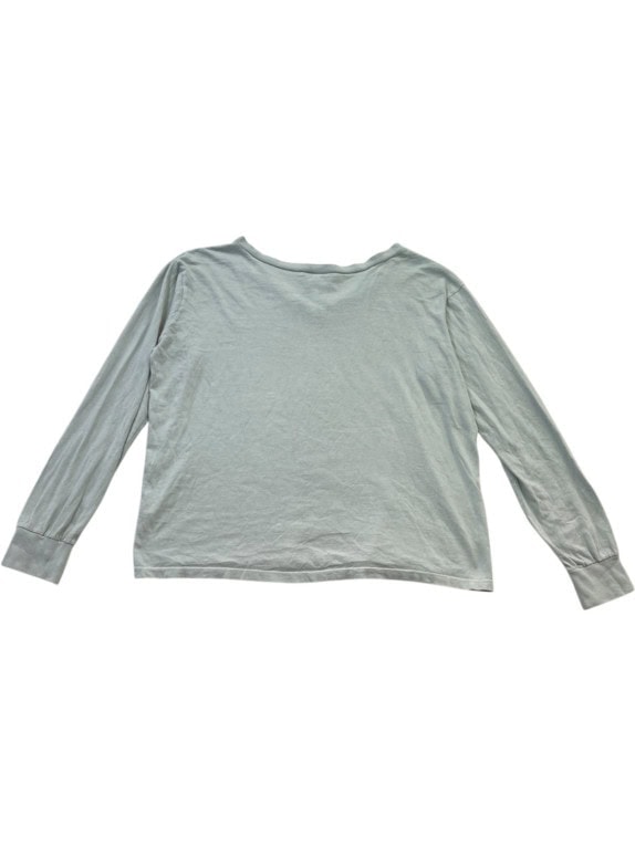 HARLEY DAVIDSON MAGLIA A MANICHE LUNGHE GRAPHIC GRIGIO CHIARO DONNA PRE OWNED M