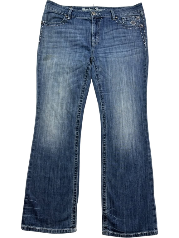 HARLEY DAVIDSON ΠΑΝΤΕΛΟΝΙ JEANS ΜΠΛΕ ΓΥΝΑΙΚΕΙΟ XL preowned