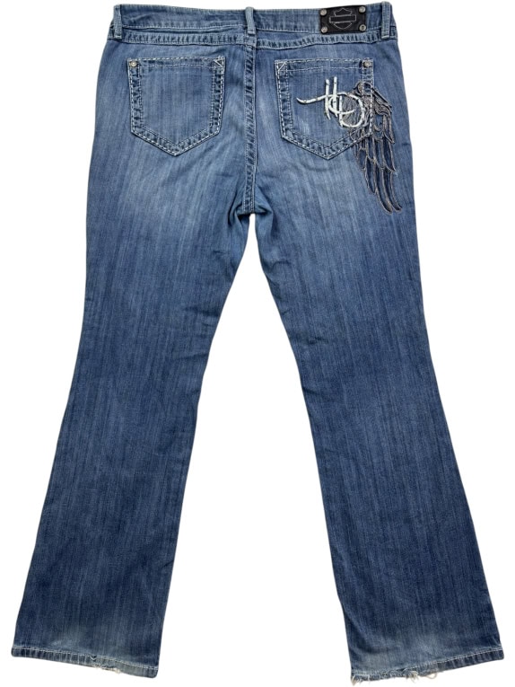 HARLEY DAVIDSON ΠΑΝΤΕΛΟΝΙ JEANS ΜΠΛΕ ΓΥΝΑΙΚΕΙΟ XL preowned