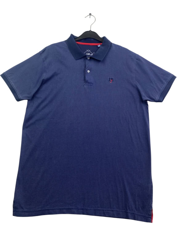 HARMONT & BLAINE JEANS ΜΠΛΟΥΖΑ POLO CASUAL ΜΙΚΡΟΣΧΕΔΙΟ ΜΠΛΕ UNISEX XL