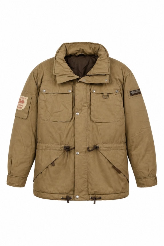 NAPAPIJRI1990S HARRINGTON JACKET UTILITY BEIGE UOMO PRE OWNED L