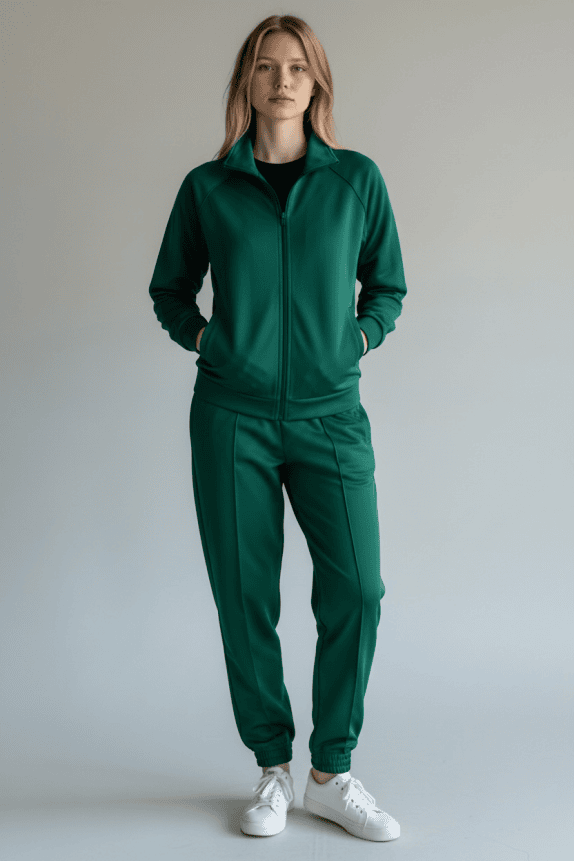 Helanca NYL Suisse Σετ Φόρμας Vintage Full Zip Πράσινο Unisex XL