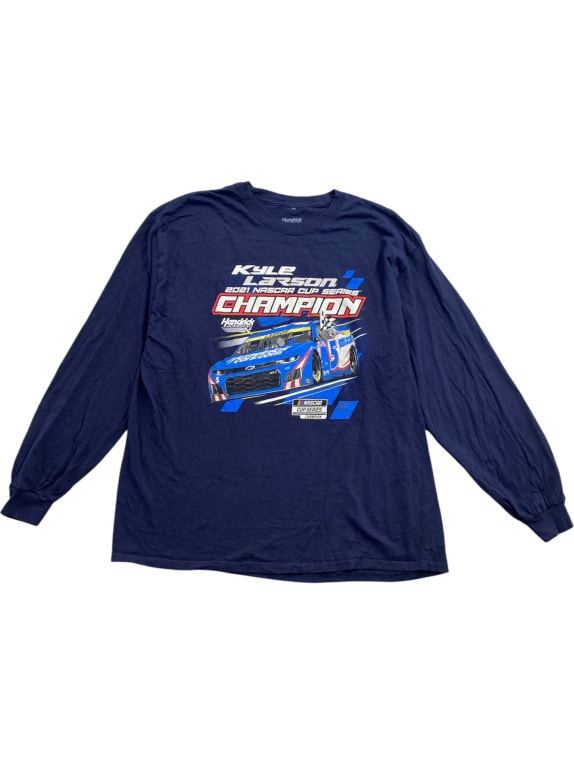 HENDRICK MOTORSPORTS ΜΠΛΟΥΖΑ ΜΑΚΡΥΜΑΝΙΚΗ KYLE LARSON 2021 CHAMPION ΜΠΛΕ XL