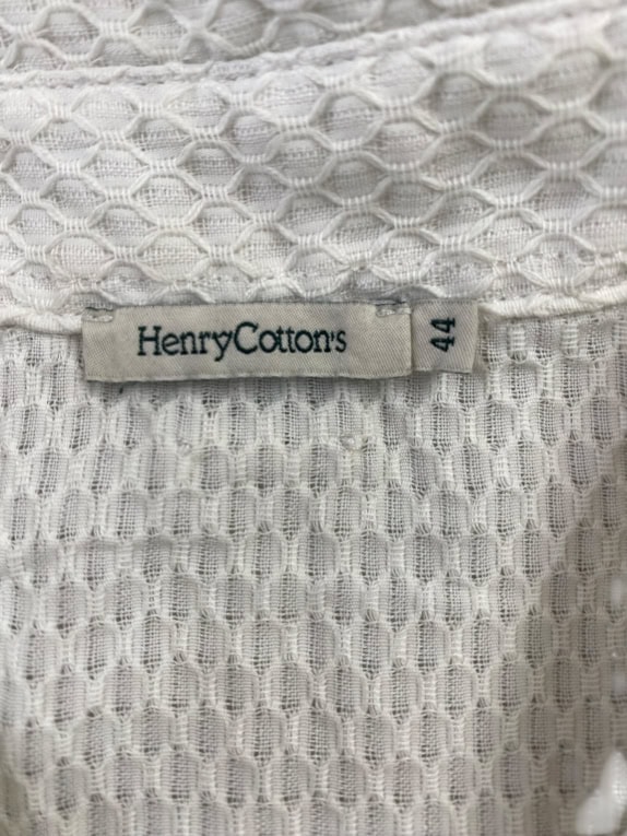 HENRY COTTON\'S CAMICIA CON MOTIVO IN RILIEVO BIANCA DA DONNA M