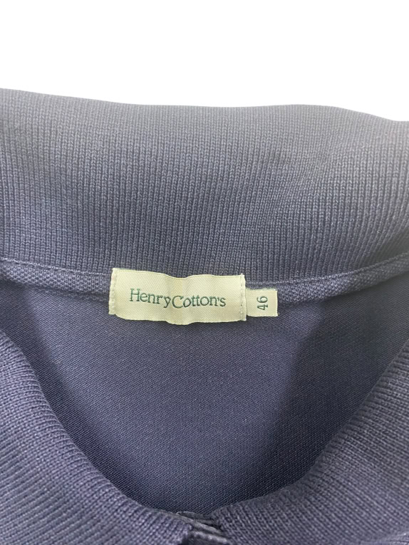 Henry Cotton’s Ruffle Polo Shirt Navy Women’s M