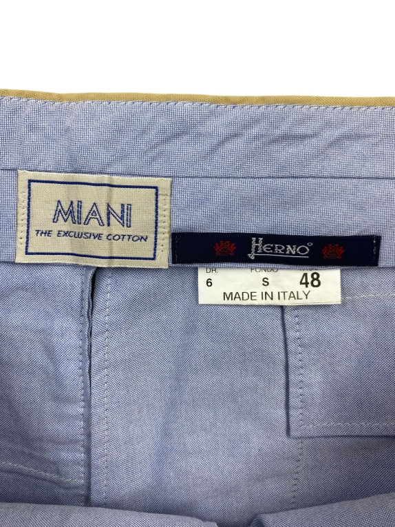 HERNO ΠΑΝΤΕΛΟΝΙ ΥΦΑΣΜΑΤΙΝΟ CHINO MIANI COTTON ΜΠΕΖ ΑΝΔΡΙΚΟ M