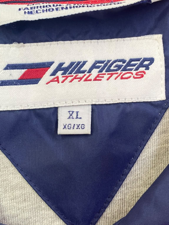 HILFIGER ATHLETICS GIACCA ANTIVENTO VINTAGE SPORTSWEAR ROSSA UOMO PRE OWNED XL