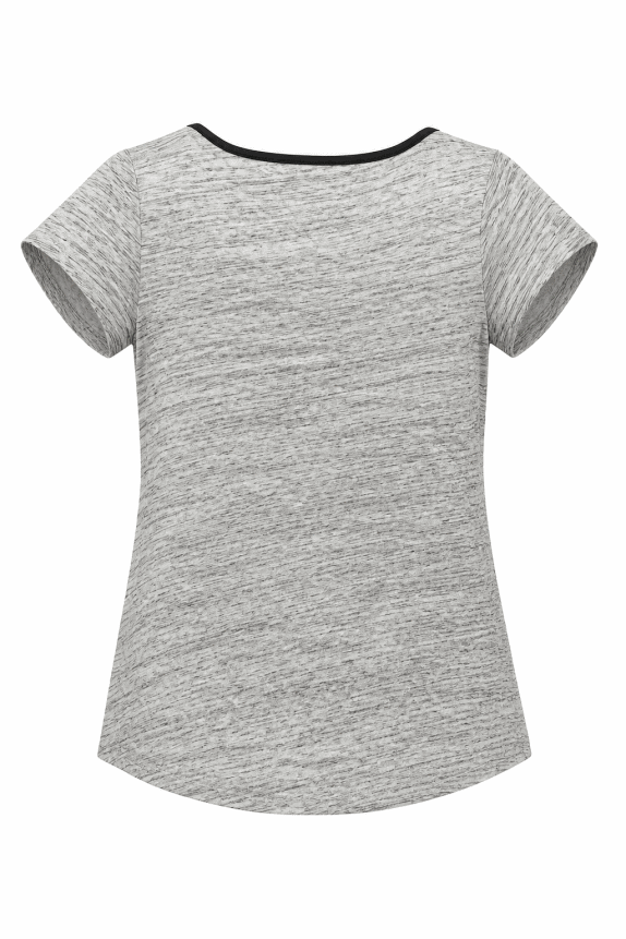 Y2K HILFIGER DENIM POCKET T SHIRT MINIMAL GREY WOMEN PRE OWNED L
