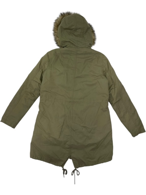 HILFIGER DENIM OLIVE PARKA ΜΕ ΚΟΥΚΟΥΛΑ ΚΑΙ ΓΟΥΝΑ - S