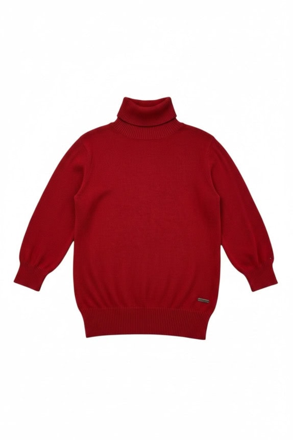 HILFIGER DENIM TURTLENECK SWEATER MINIMAL RED WOMENS PRE OWNED M