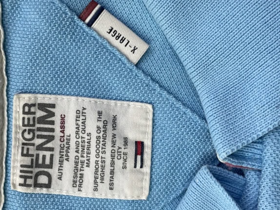 Y2K HILFIGER DENIM POLO CLASSIC AZZURRO UOMO PRE OWNED XL