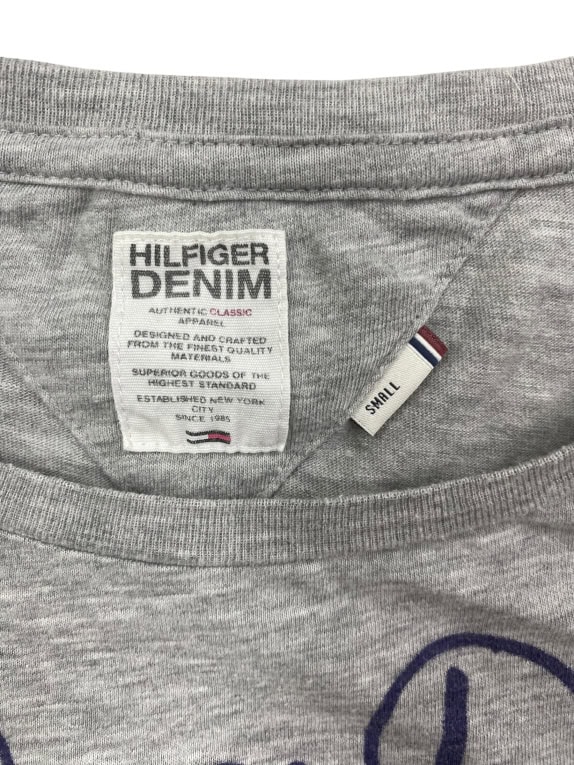 Hilfiger Denim T-Shirt Logo Print Γκρι Γυναικείο S