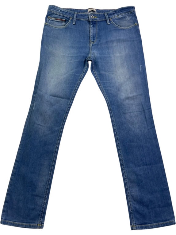 HILFIGER DENIM ΤΖΙΝ ΠΑΝΤΕΛΟΝΙ WASHED ΜΠΛΕ ΑΝΤΡΙΚΟ PRE OWNED L