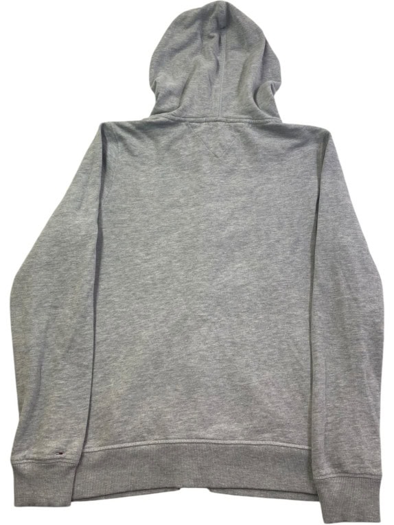 HILFIGER DENIM ZIP HOODIE SPORTSWEAR GRAPHIC ΓΚΡΙ ΑΝΤΡΙΚΟ PRE OWNED L