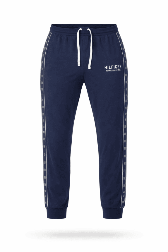 HILFIGER PANTALONI JOGGER SPORTY NAVY UOMO PRE OWNED XL