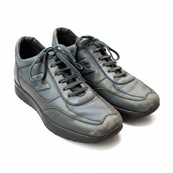 HOGAN ΔΕΡΜΑΤΙΝΑ SNEAKERS CLASSIC ΜΑΥΡΟ ΑΝΤΡΙΚΟ PRE OWNED