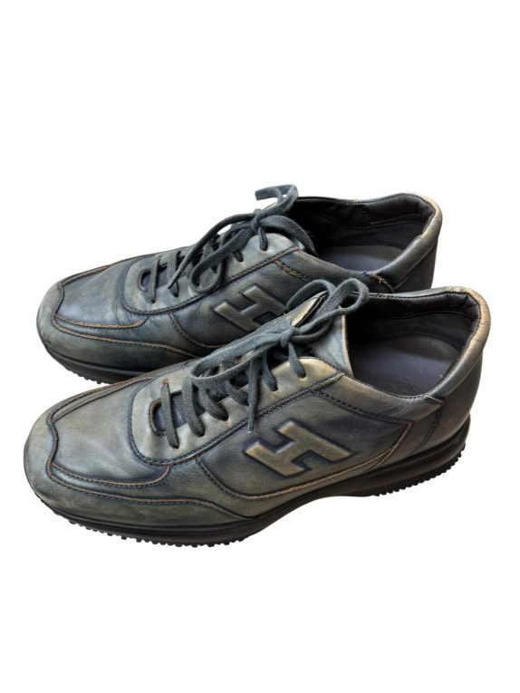 HOGAN ΔΕΡΜΑΤΙΝΑ SNEAKERS CLASSIC ΜΑΥΡΟ ΑΝΤΡΙΚΟ PRE OWNED