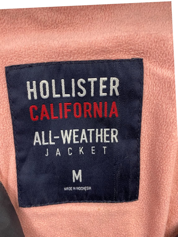 Hollister California All-Weather Μπουφάν Hooded Casual Μαύρο Γυναικείο M