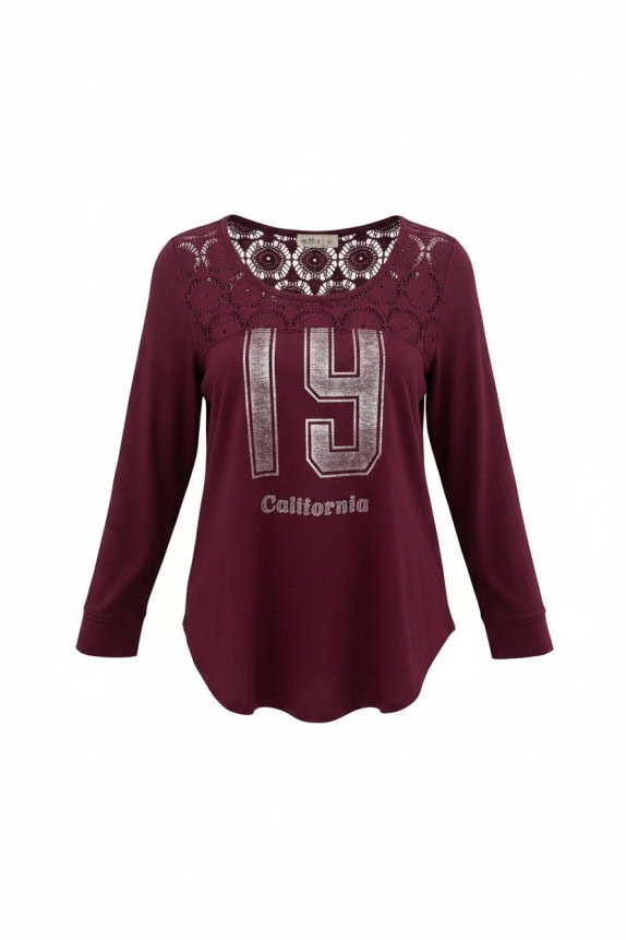 HOLLISTER ΜΑΚΡΥΜΑΝΙΚΗ ΜΠΛΟΥΖΑ GRAPHIC ΜΠΟΡΝΤΟ ΓΥΝΑΙΚΕΙΟ PRE OWNED S