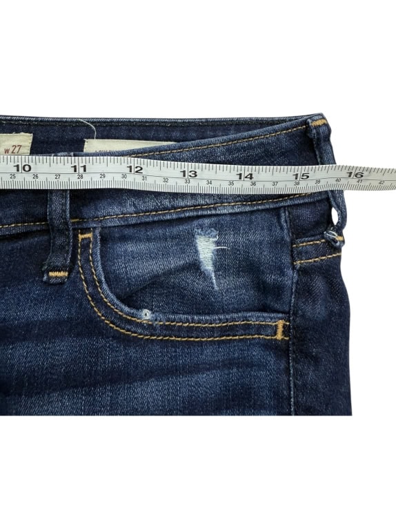 HOLLISTER Τζιν Παντελόνι DISTRESSED Low Rise Super Skinny Μπλε Γυναικείο S